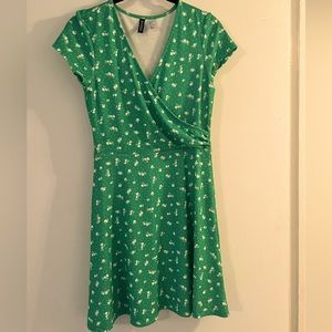 Divided Green floral dress